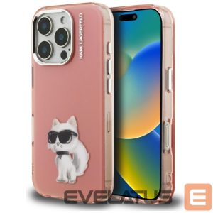 Muud kaubad Karl Lagerfeld  Karl Lagerfeld IML Aquarelle Choupette & Logo Case for iPhone 16 Pro Max - Pink 