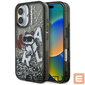 Muud kaubad Karl Lagerfeld  Karl Lagerfeld Liquid Glitter Choupette Logo iPhone 16 Case - Black 
