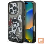 Tagakaaned Karl Lagerfeld  Karl Lagerfeld Liquid Glitter Choupette Logo Case for iPhone 16 Pro - Black 