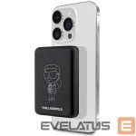 Väline aku Karl Lagerfeld  Karl Lagerfeld Ikonik MagSafe 5W 3000mAh Inductive Power Bank - Black 