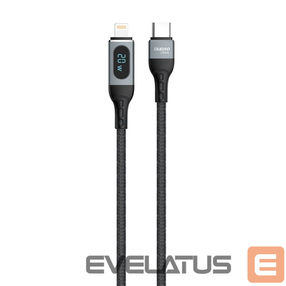 Üleminek Dudao Dudao USB Type C - Lightning cable fast charging PD 20W 1m black (L7MaxL)