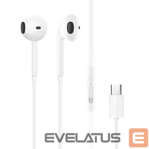 Kõrvaklapid Dudao  USB Type-C connecto Stereo Headset New ergonomic earplugs design X3C White