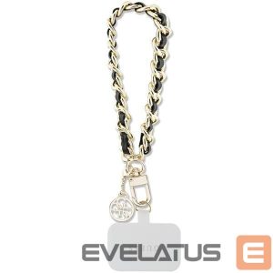 Tagakaaned Guess  Guess GUOUCHSAMC4K Universal Hand Strap Case - Black Saffiano Chain 4G Charm 