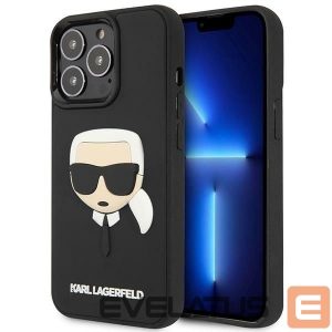 Tagakaaned Karl Lagerfeld  Karl Lagerfeld KLHCP14LKH3DBK iPhone 14 Pro 6.1 "black / black hardcase 3D Rubber Karl`s Head 