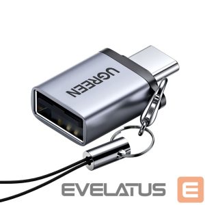 Üleminek Ugreen  US270 USB-C (Male) / USB-A 3.0 (Female) Adapter with Lanyard Space Gray