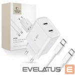 Adaptrid Tech-Protect  White \ USB-C (female) || USB-C (męski) \ z kablem USB-C 