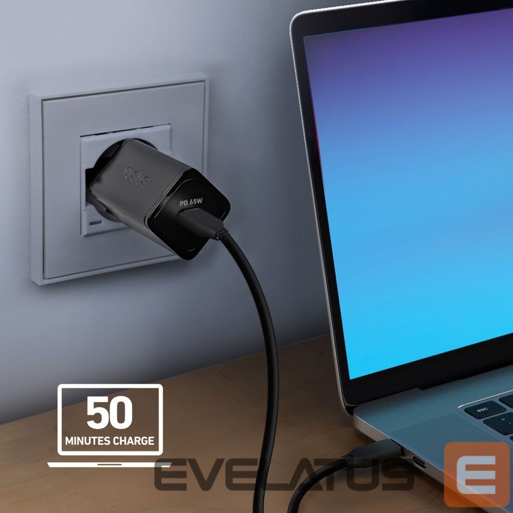 Adaptrid SBS SBS TETRGAN1C65W 65W GaN Power Delivery Charger - Black