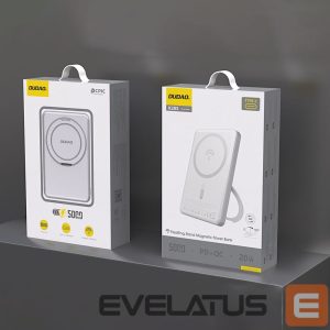 Väline aku Dudao  Dudao K28S 20W PD 5000mAh Powerbank with MagSafe and Stand - Silver 