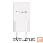 Adaptrid Veger  Phone charger VEGER USB A + USB C QC PD 30W 30W1A1C white 