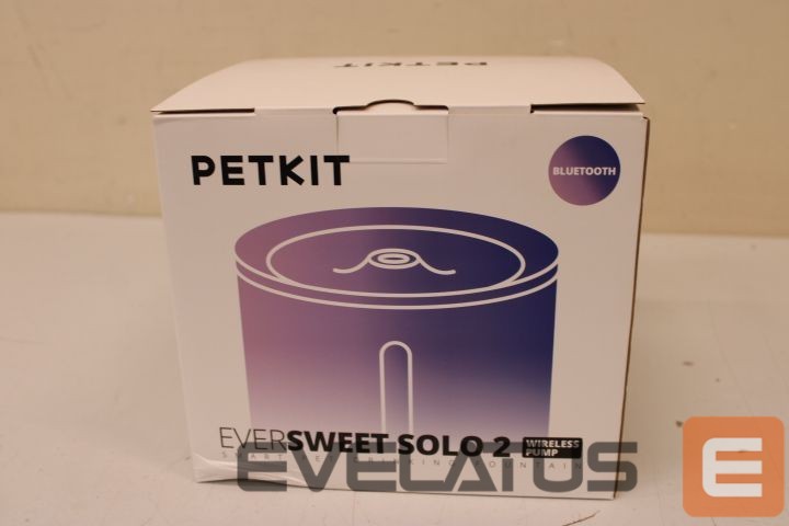 Kariloomade jaoks PETKIT SALE OUT. P4114 (CT-W2) Eversweet Solo 2 Fountain, White | | Smart Pet Drinking Fountain | Eversweet Solo 2 | Capacity 2 L | Filtering | Material Plastic | White | DEMO, DAMAGED PACKAGING