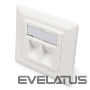 Nutitelefon Digitus  | Wallplate for Keystone Modules, German type, middle plate 50x50 mm, frame 80x80 mm | DN-93801-1 