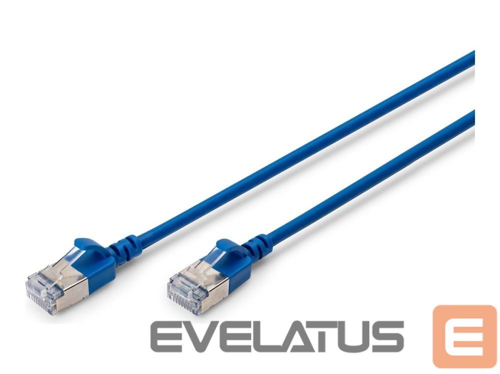 Üleminek Digitus CAT 6A F-FTP Slim Patch Cable, 0.5 m | DK-1632-A-005S-B | Blue