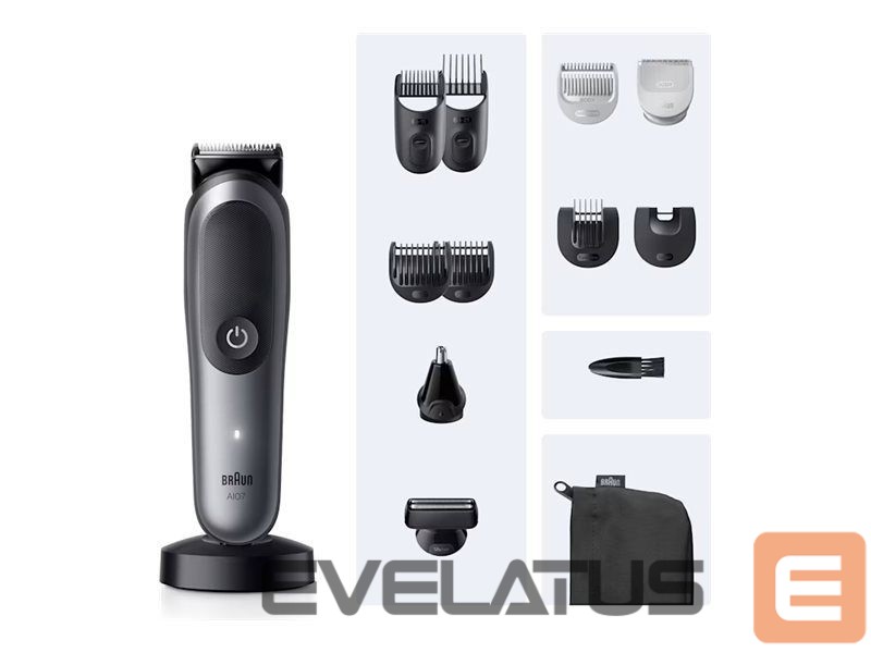 Juukselõikur Braun Multi Groomer AIO7560 BlkSpcGry |