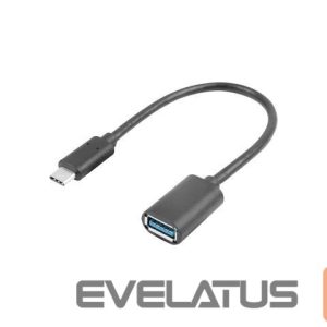 Laadija Lanberg  Adapter Cable USB-C(M) 3.1 -> USB-A(F) 15 cm, Black | AD-UC-UA-04 