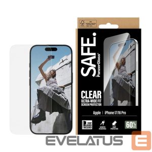 Tagakaaned PanzerGlass  Screen protector | Apple | iPhone 16 Pro/iPhone 17 | Transparent | Ultra-Wide Fit w. EasyAligner 