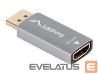 Monitori tarvik Lanberg  HDMI(M)->Displayport(F) Adapter 4K on cable 20cm, Silver 
