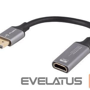 Monitori tarvik Lanberg  Displayport (M)->HDMI(F) Adapter 8K on cable 20cm, Silver 
