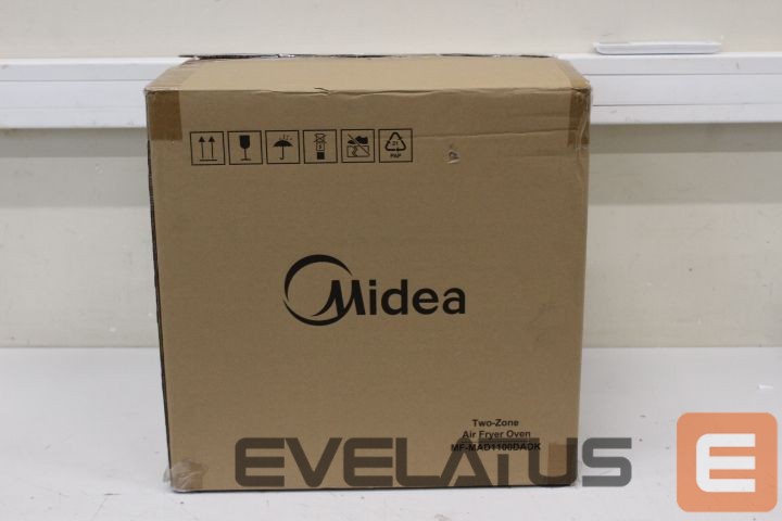 Lauagrillid Midea SALE OUT. MAD1100DADK Air fryer digital,Two-zone cavity, 6.4L + 4.4L | Two Zone Airfryer | MAD1100DADK | Power 1850 W | Capacity 4.4/6.4 L | Rapid Air technology | Black | USED, DIRTY, SCRATCHED ON TOP