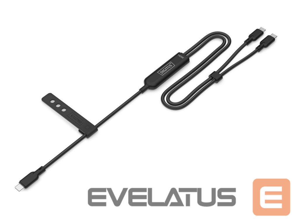 Kaabel Digitus USB-C 2 in 1 charging cable, 140W, 1.8m |