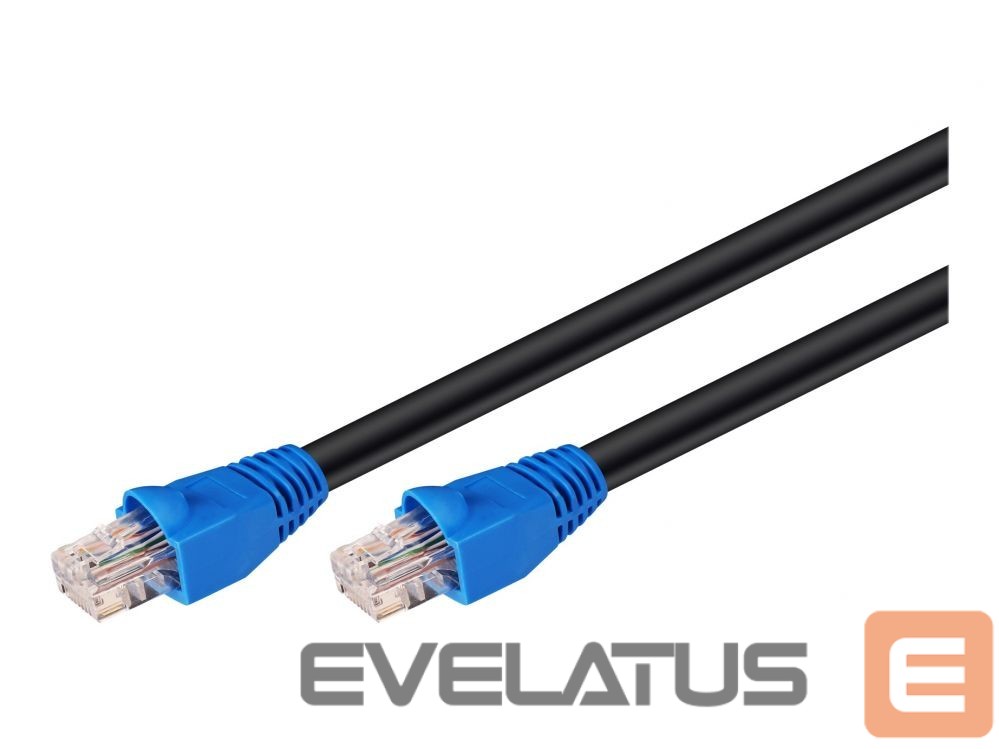 Kaabel Goobay CAT 6 Outdoor Patch Cable, U/UTP, 50 m, Black
