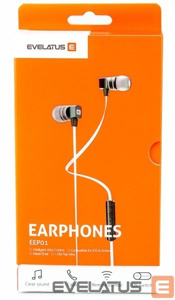 Kõrvaklapid Evelatus Universal Hands Free EEP01 with mic Universal 3.5mm White