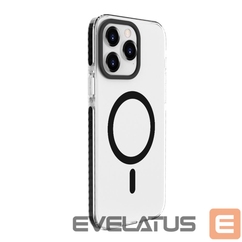 Tagakaaned Evelatus Apple iPhone 15 Pro Max Clear Case PC+TPU With MagSafe Transparent Black