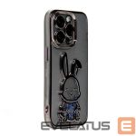 Tagakaaned iLike Apple iPhone 15 Pro Max Silicone Case Print Desire Rabbit Black