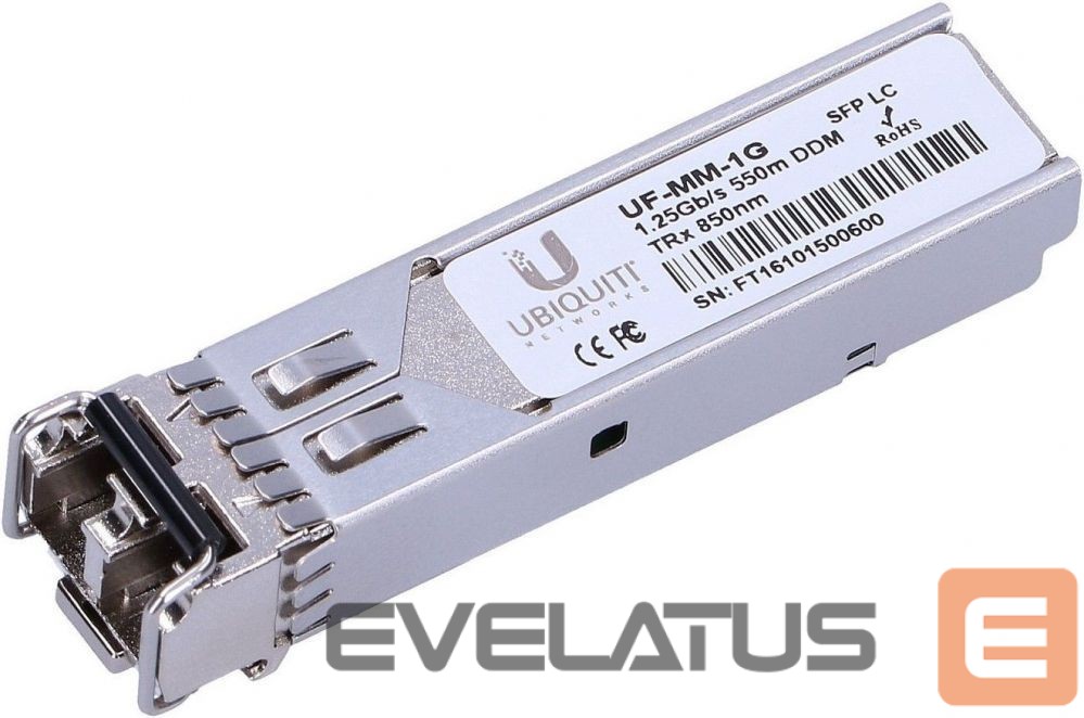 Server – muud tarvikud UBIQUITI UF-MM-1G SFP, Multi-Mode Fiber, Dual LC, 10/100/1000 Mbit/s, Wavelength 850 nm, Maximum transfer distance 550 m, (2-Pack), 0 to +70C