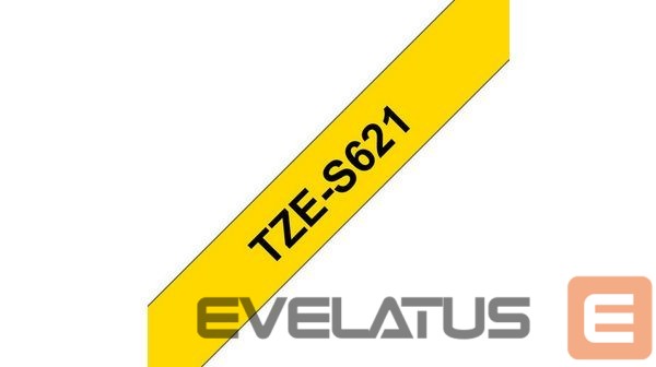 Tarvikud ja tarvikud Brother TZe-S621 Strong Adhesive Laminated Tape Black on Yellow, TZe, 8 m, 9 mm