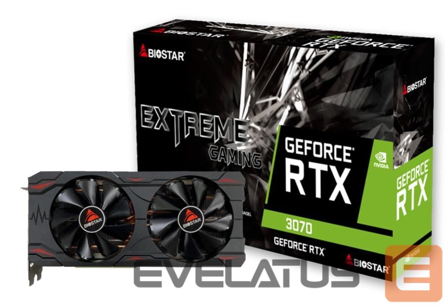 Graafikakaart / ideokaardid BIOSTAR Graphics Card||NVIDIA GeForce RTX 3070|8 GB|GDDR6|256 bit|PCIE 4.0 16x|GPU 1500 MHz|Dual Slot Fansink|1xHDMI|3xDisplayPort|VN3706RM82