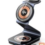 Juhtmeta laadija Duzzona  W21 3-in-1 15W Wireless Charging Stand Teléfono Auricador de Auriculares Cargador (certificado Qi2) Black