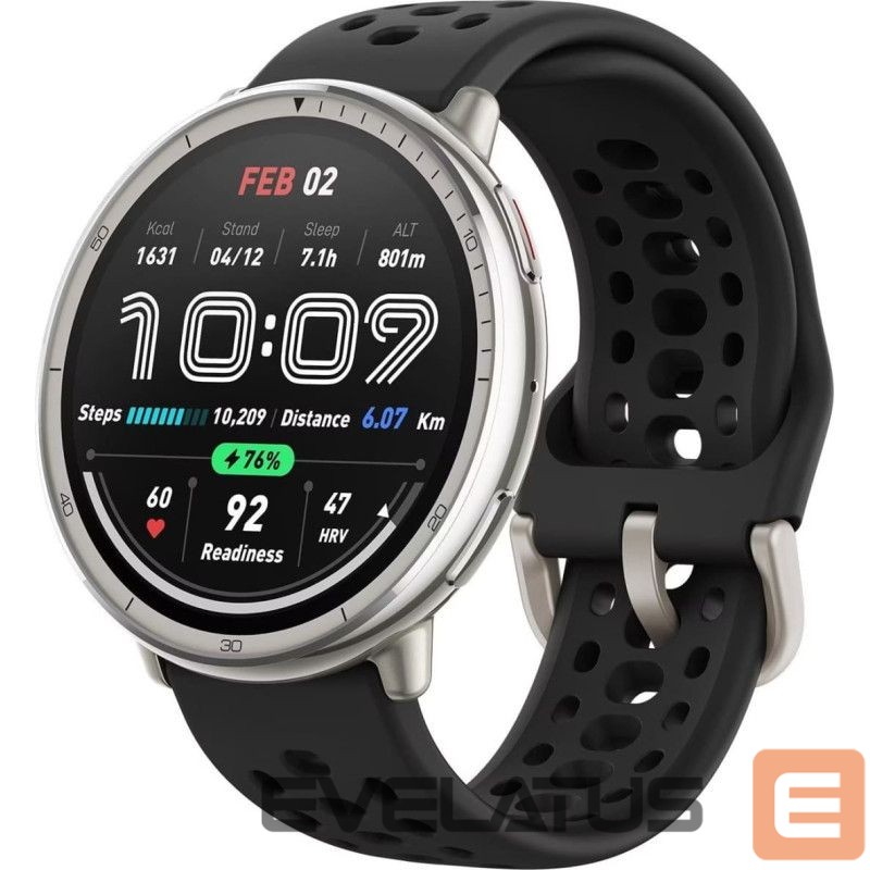 Nutikell Amazfit SMARTWATCH AMAZFIT ACTIVE 2/A2437 BLK SIL. W2437GL7N Black Silver