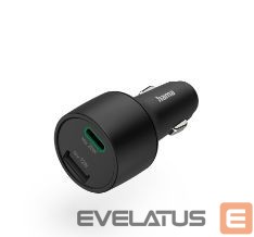 Autolaadijad Hama  Car Fast Charger, 1x USB-C, 1x USB-A, PD, 32 W Black