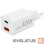 Adaptrid Hama  Mini Adapter 45W GaN USB-C + USB-A White