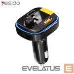FM modulaator yesido  Bluetooth to FM Convert 43W fast car charger Y45 Black