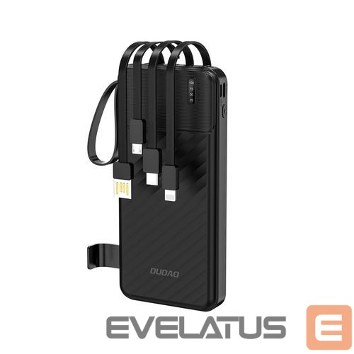Väline aku Dudao Dudao K11 10000mAh Powerbank with Built-in Cables Black