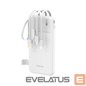 Väline aku Dudao  Dudao K11 10000mAh Powerbank with Built-in Cables White