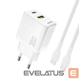 Adaptrid Dudao  Dudao A27TCEU PD 30W GaN USB-A USB-C Wall Charger with USB-C Cable White