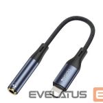 Helikaabel yesido  YAU37 Lightning Port Aluminum Alloy Nylon Audio Adapter Cable |Lightning To 3.5mm Adapter For Iphone Black