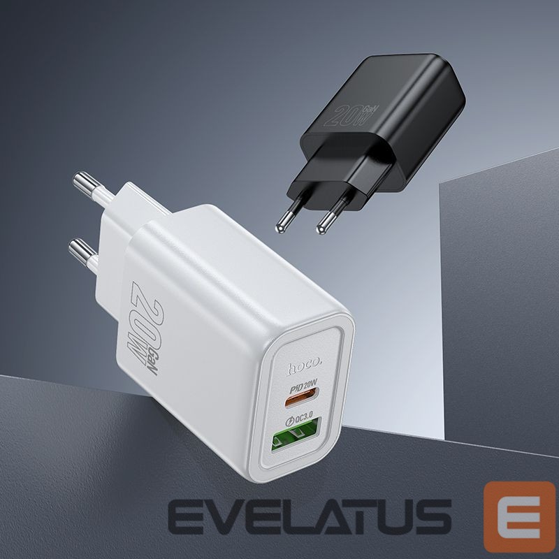 Adaptrid Hoco N61 Gentle PD20W+QC3.0 charger(EU) White
