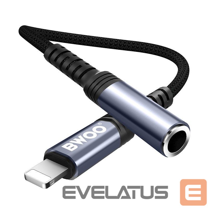Üleminek BWOO Adapter AUX 3.5mm - Lightning Black BZ48