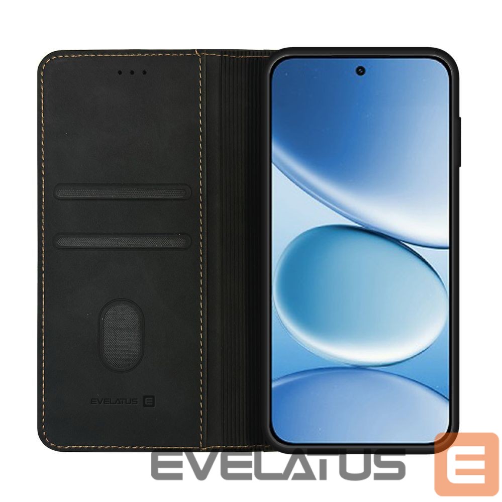 Kaaned - kaaned Evelatus Xiaomi Redmi Note 15 Pro 5G Book Case Folio Black
