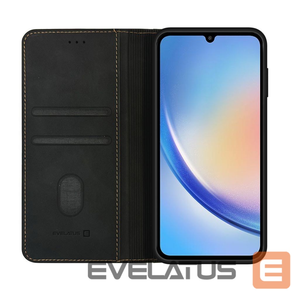 Kaaned - kaaned Evelatus Samsung Galaxy A34 Book Case Black