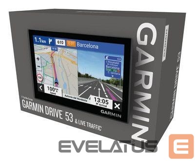 Autode navigeerimine Garmin Drive 53 & Live Traffic Live traffic with smartphone app