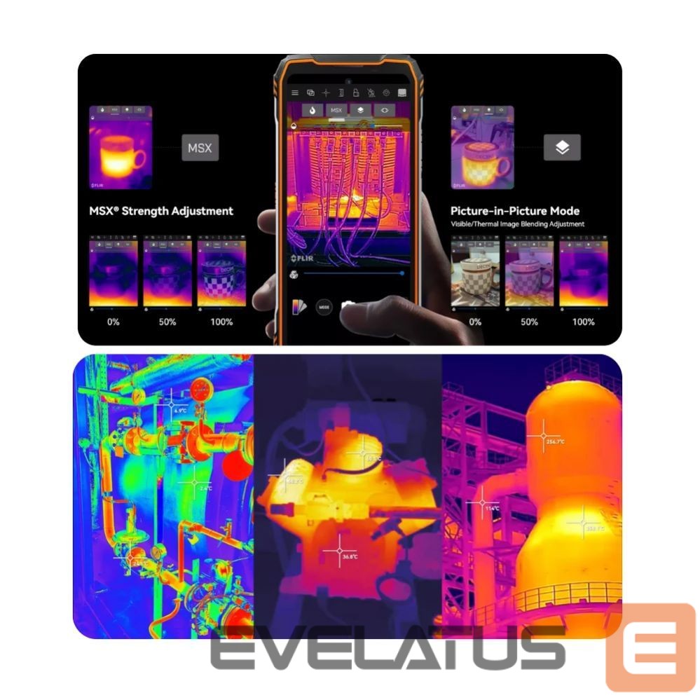 Nutitelefon Blackview XPLORE 1 Pro 12+256 GB Thermal image Black
