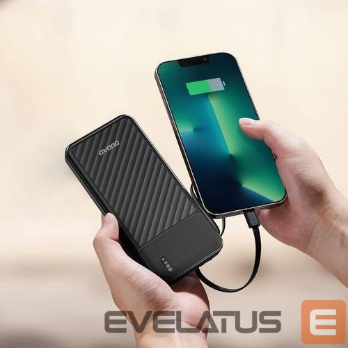 Väline aku Dudao Dudao K11 10000mAh Powerbank with Built-in Cables Black