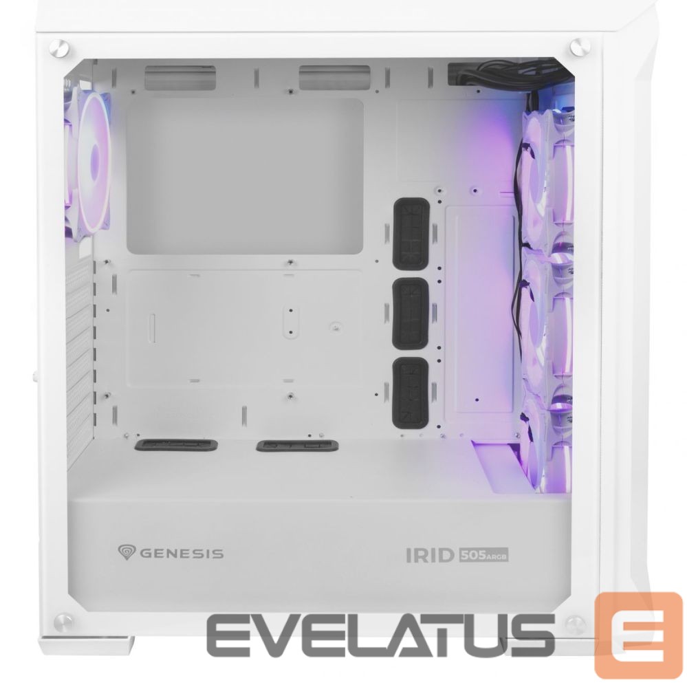 Arvuti komponendid Natec NATEC GENESIS PC case Irid 505 ARGB Wh