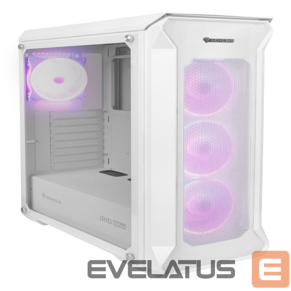 Arvuti komponendid Natec NATEC GENESIS PC case Irid 505 ARGB Wh