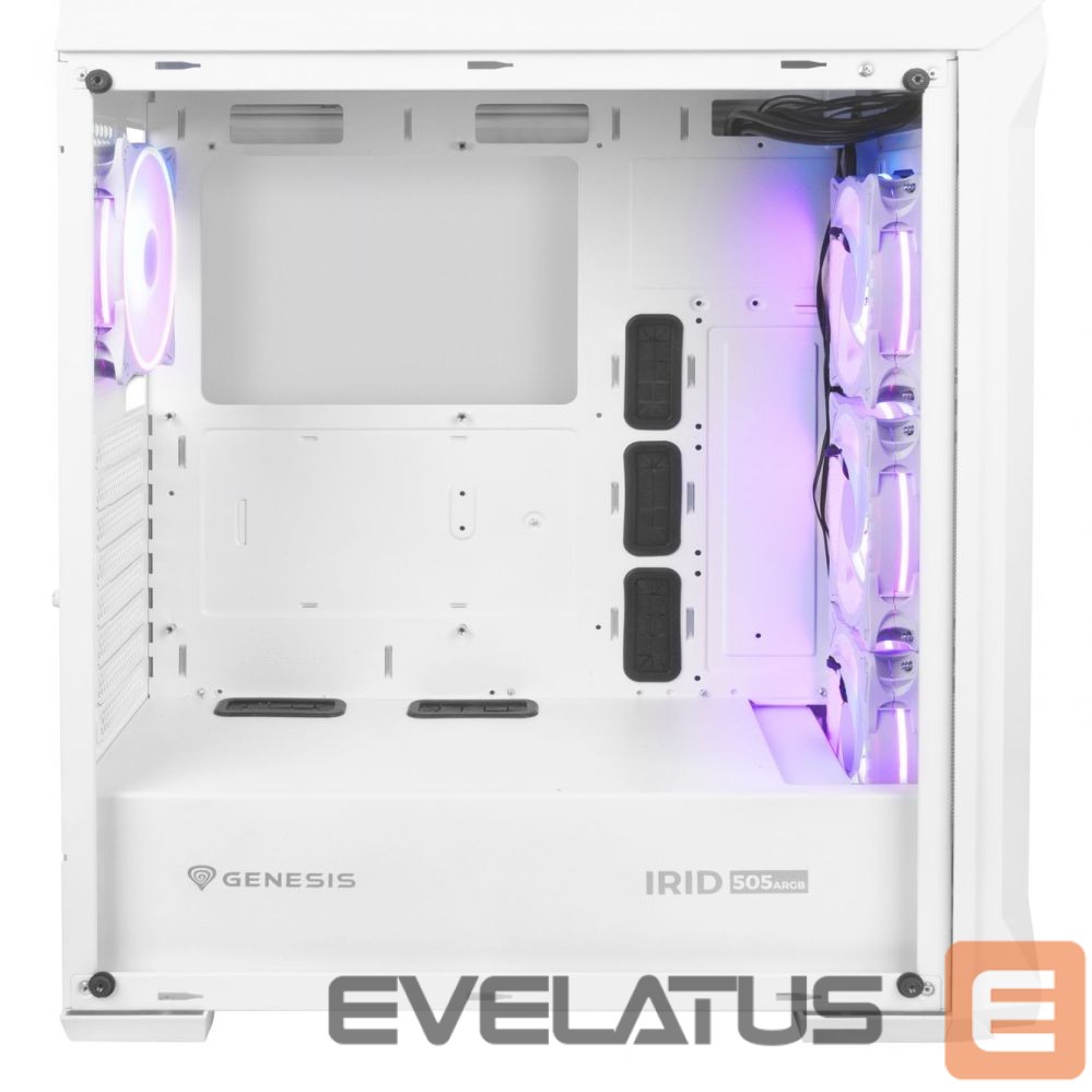 Arvuti komponendid Natec NATEC GENESIS PC case Irid 505 ARGB Wh