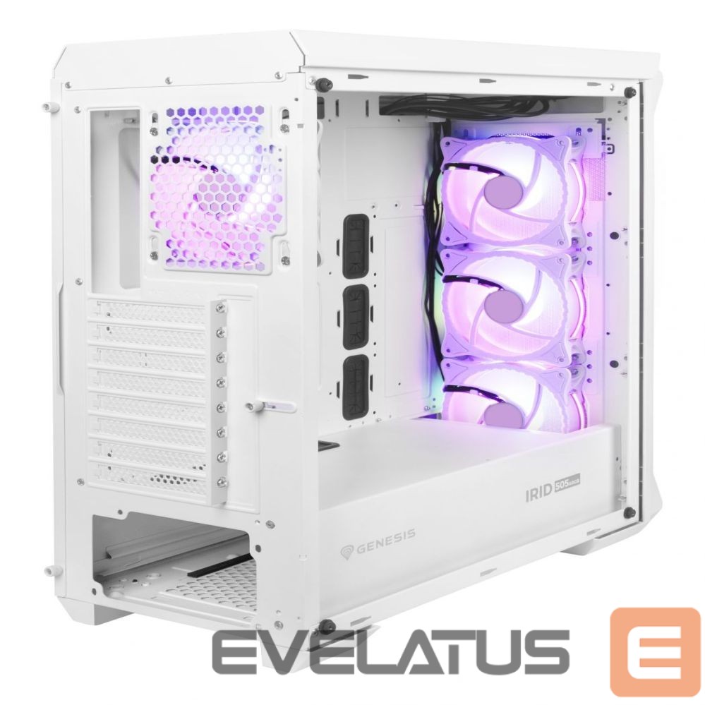 Arvuti komponendid Natec NATEC GENESIS PC case Irid 505 ARGB Wh